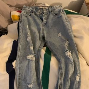 High Waisted Distressed Zara Jeans